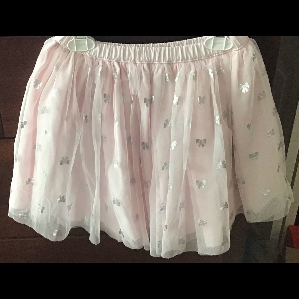 Little Girls Carter’s Pink Sheer Ballerina Tutu Tulle Skirt with Lining, Size 7